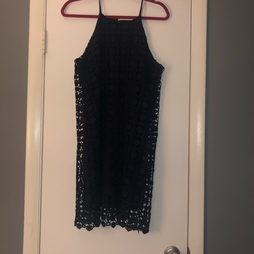 Monteau navy blue lace dress